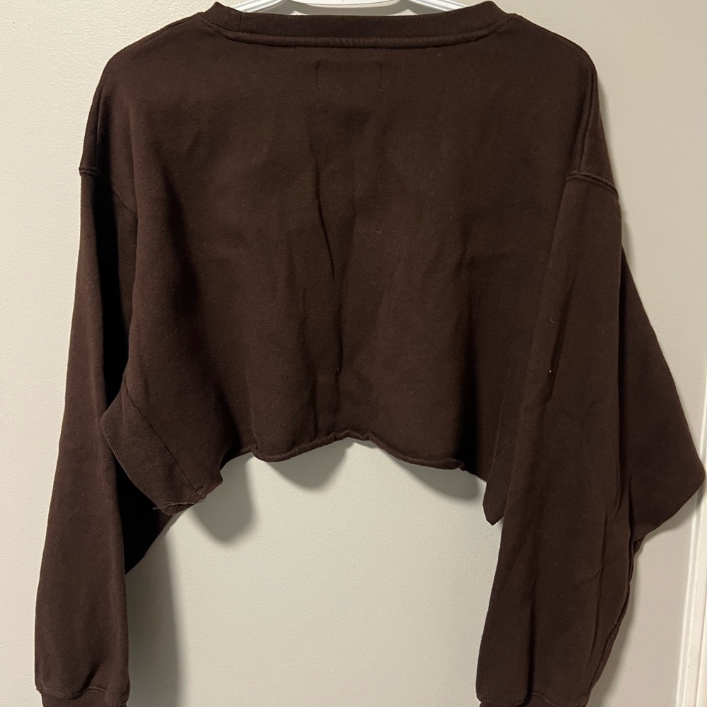 Brown Crop Top with Mushroom Design - Picture 2 of 4